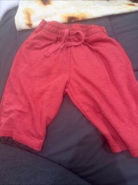 Kids Cozy Red Drawstring Sweatpants - Casual Joggers